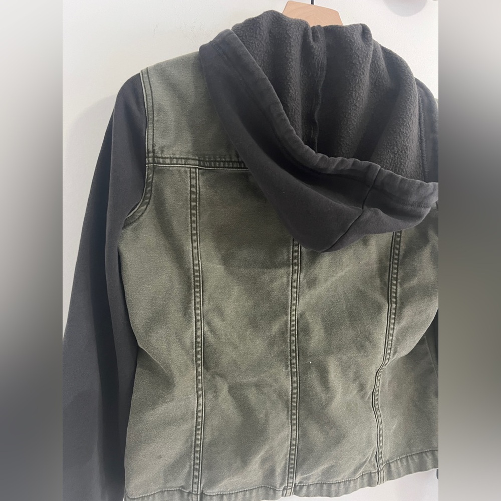American Eagle Green Hooded Utility Jacket - Picture 8 of 8